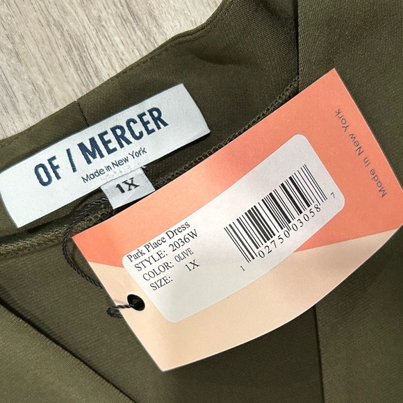 NWT Of Mercer Park Place Sleeveless Knee Length V Neck Dress Olive Green Size 1X - Picture 4 of 7
